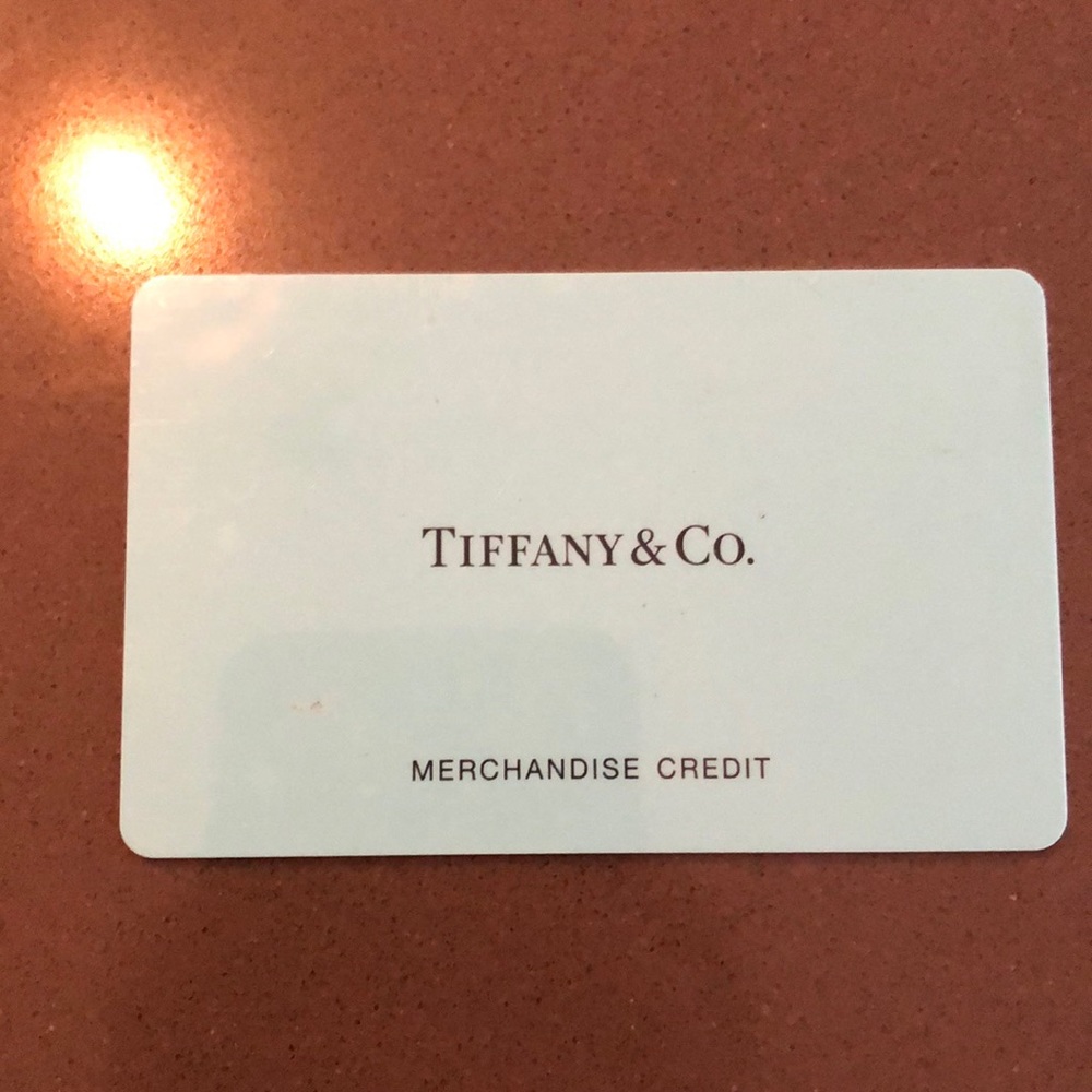 Merchandise credit for Tiffany and Co